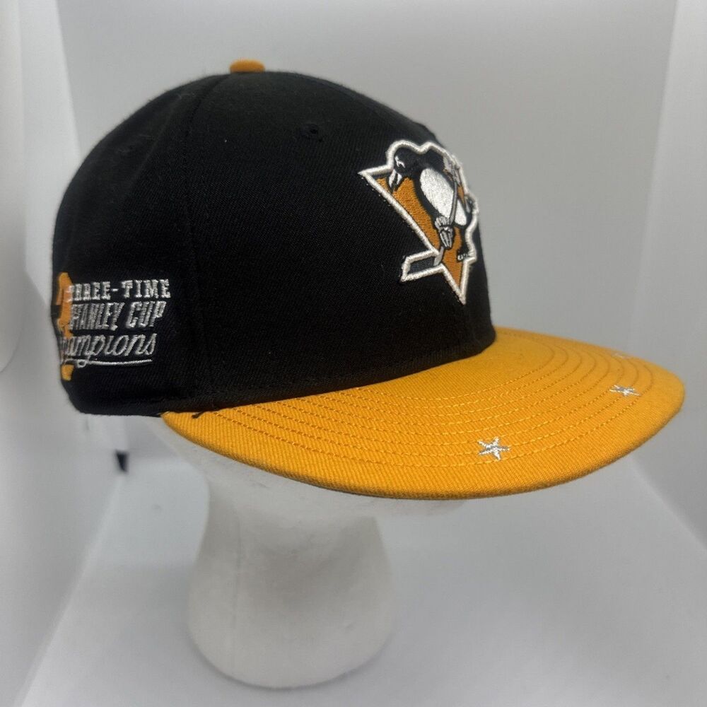 New Era Pittsburgh Penguins "Three-Time Stanley Cup Champions" snapback cap